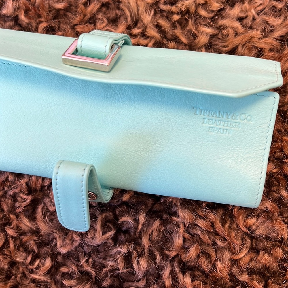 Tiffany & co. Leather Travel jewelry pouch